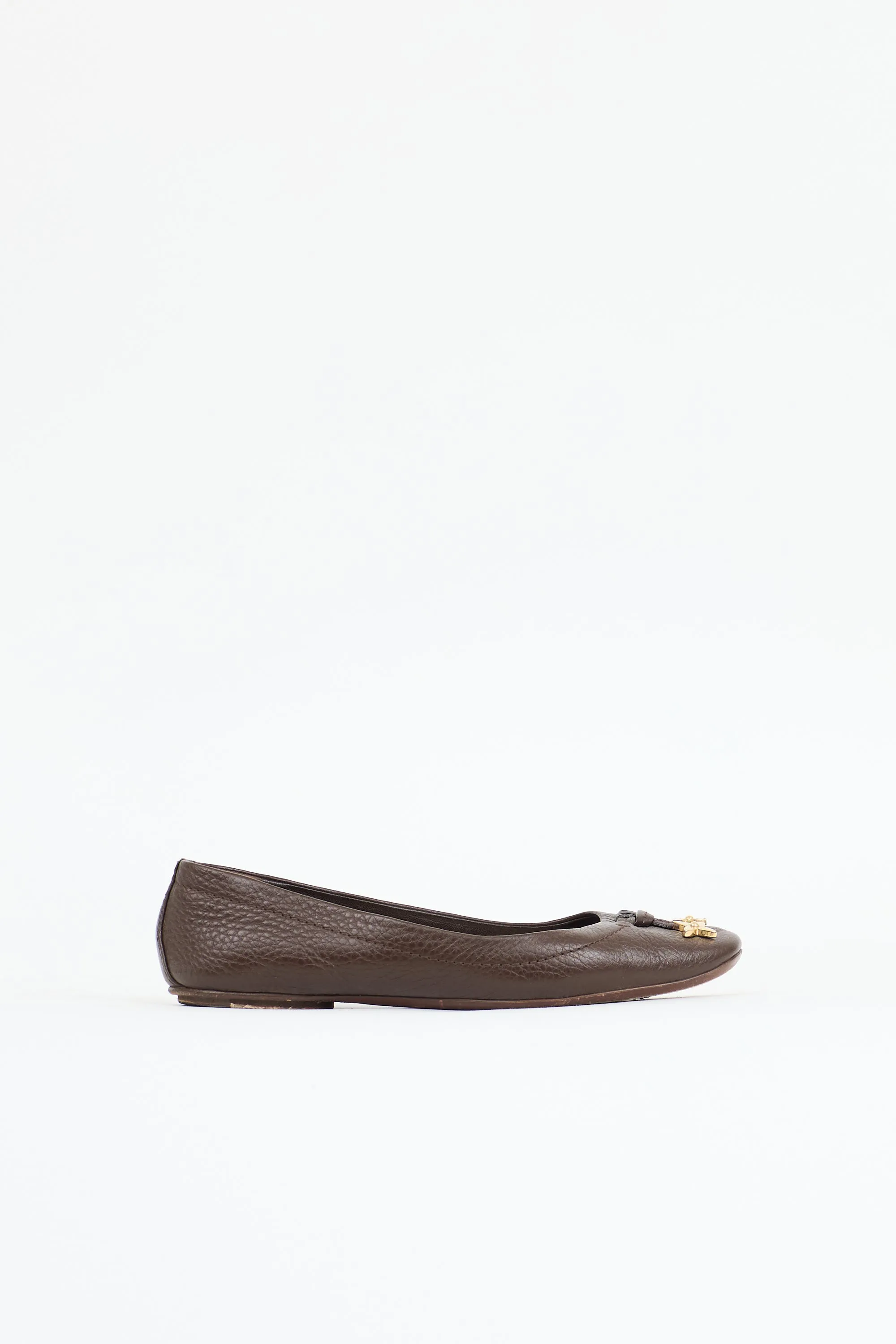 Leather Monogram Flower Flat sold by VSP Consignment product image thumbnail 2