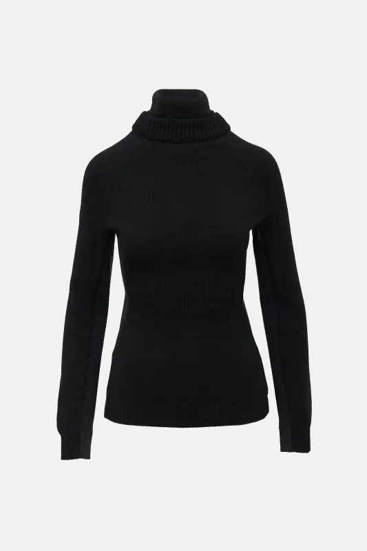 Knit & Neoprene Panelled Sweater sold by VSP Consignment