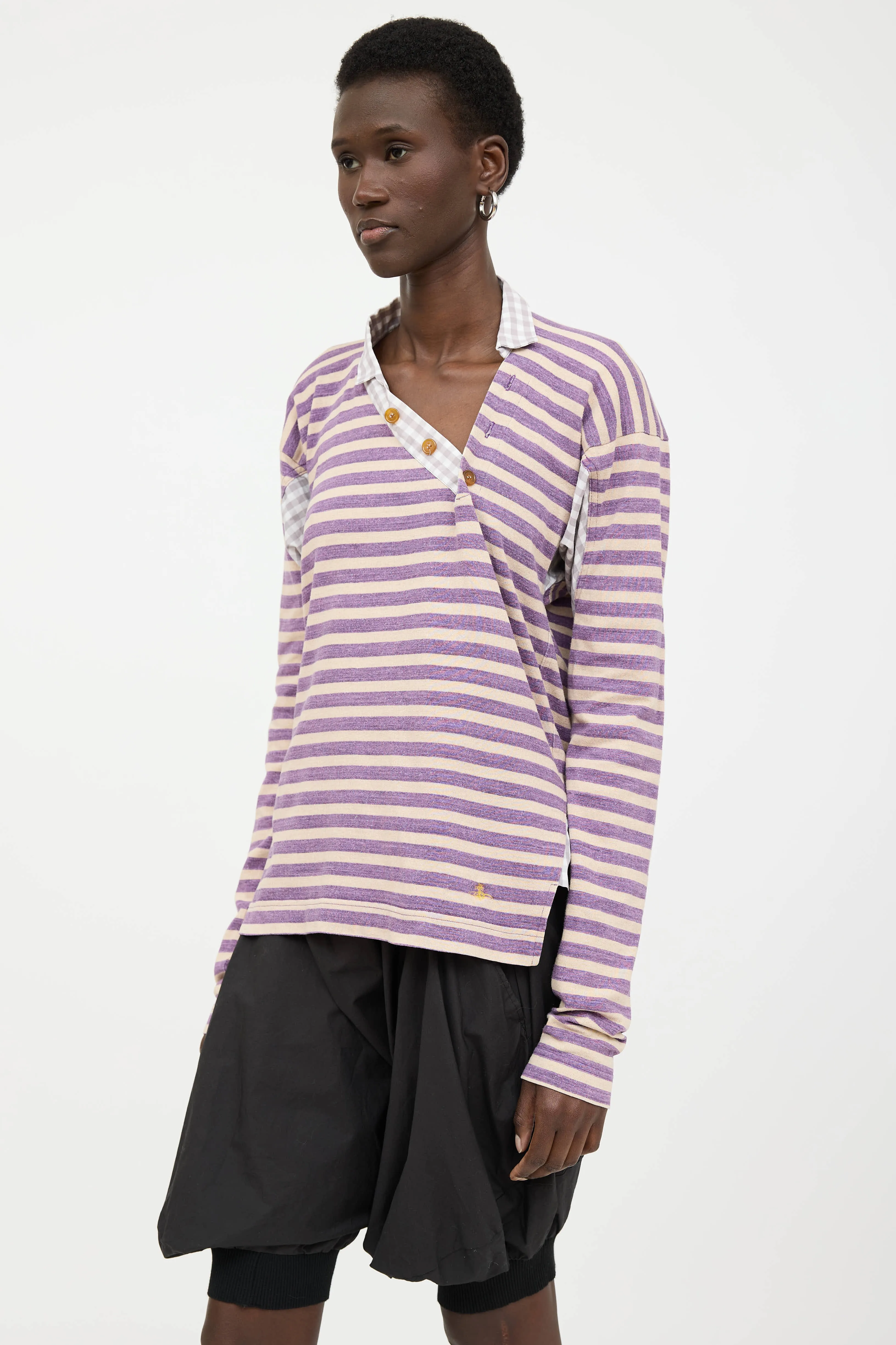 Asymmetrical Striped Top sold by VSP Consignment product image thumbnail 3