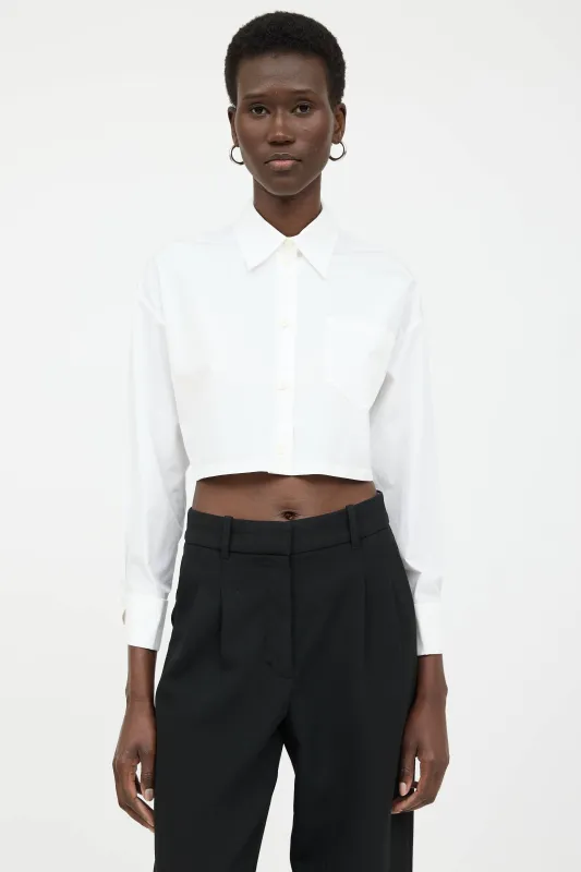 Cropped Button Up Shirt made by Prada