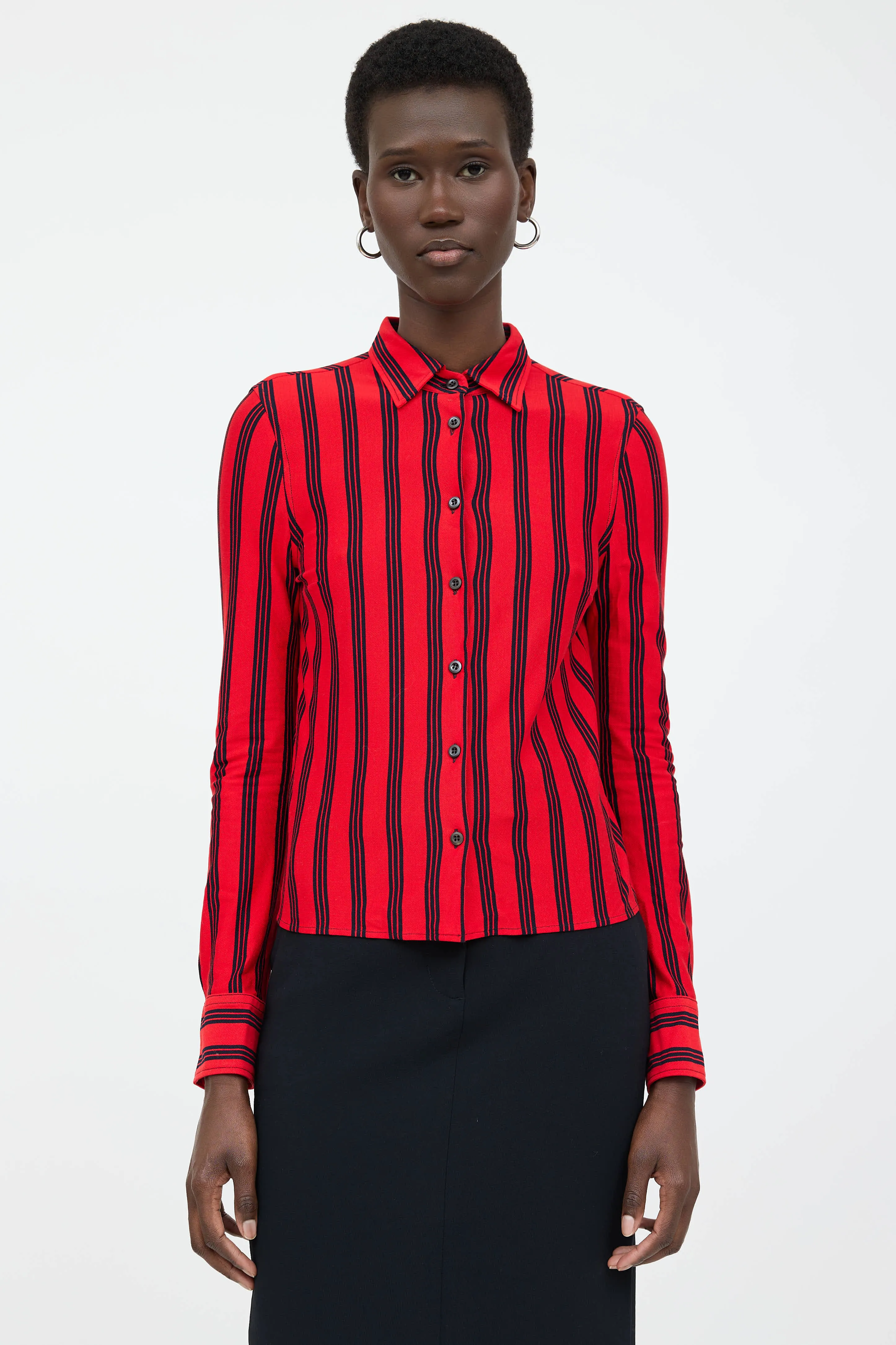 Striped Button Up Shirt sold by VSP Consignment