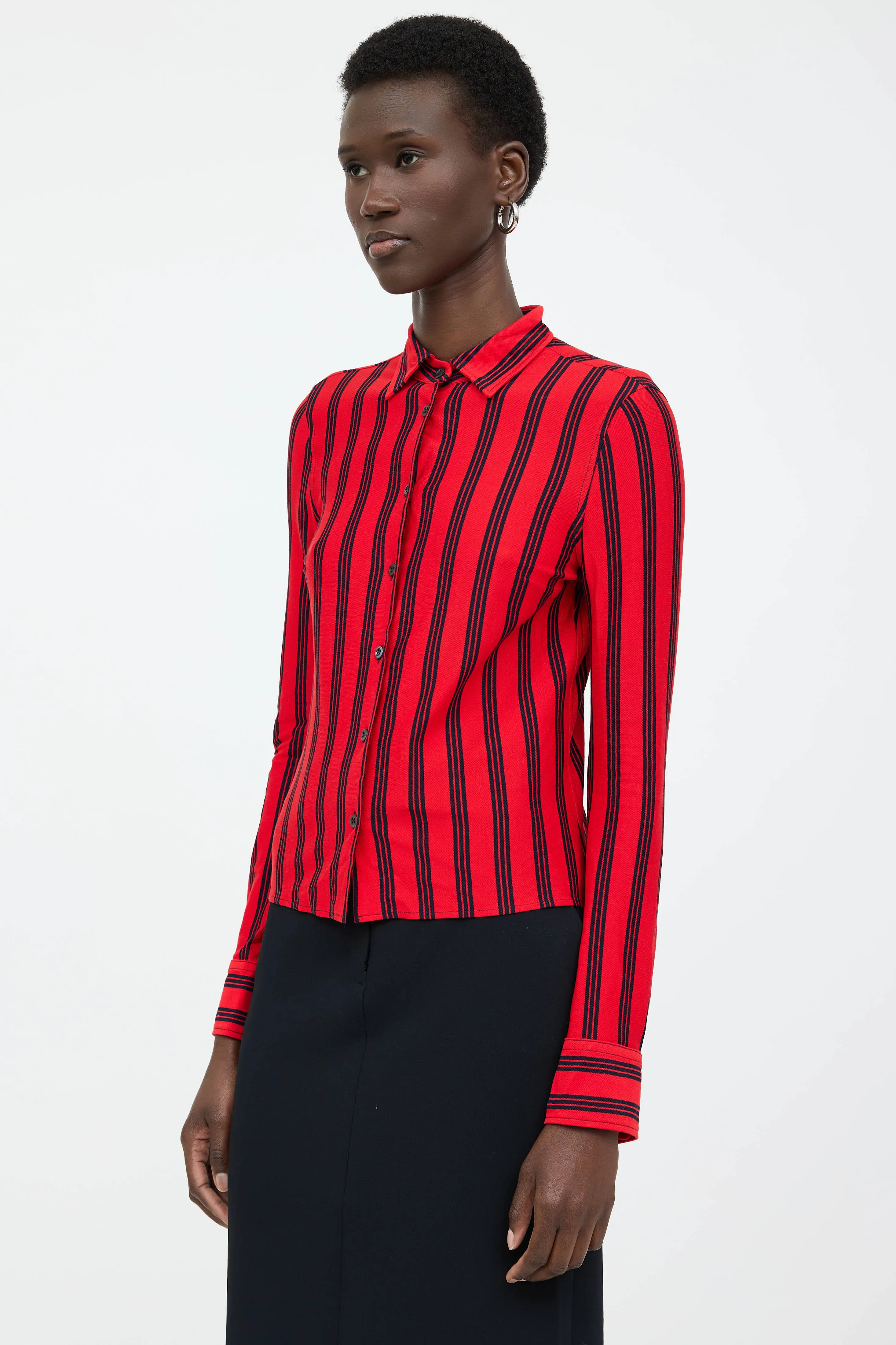 Striped Button Up Shirt sold by VSP Consignment product image thumbnail 3