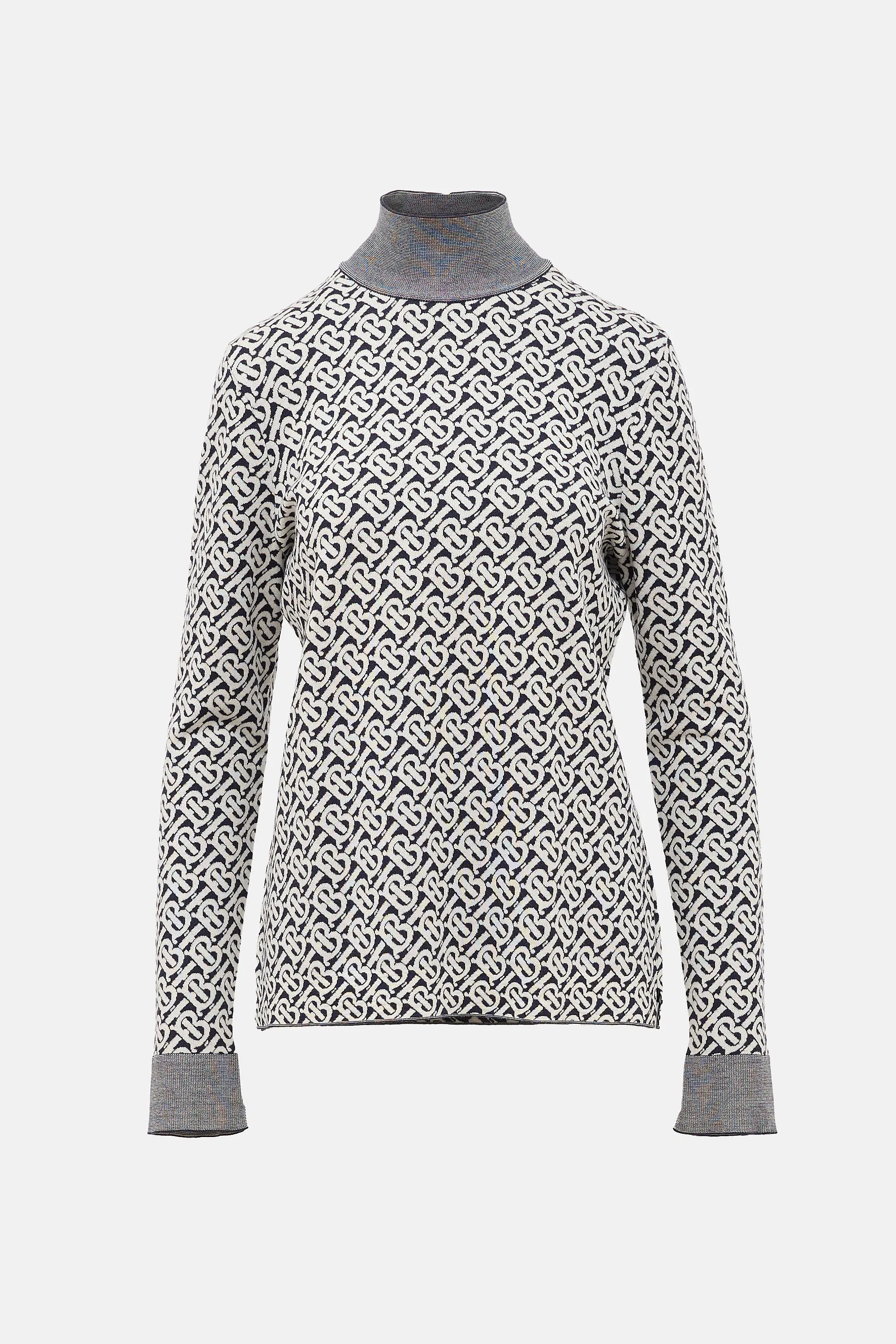 TB Monogram Turtleneck Sweater sold by VSP Consignment