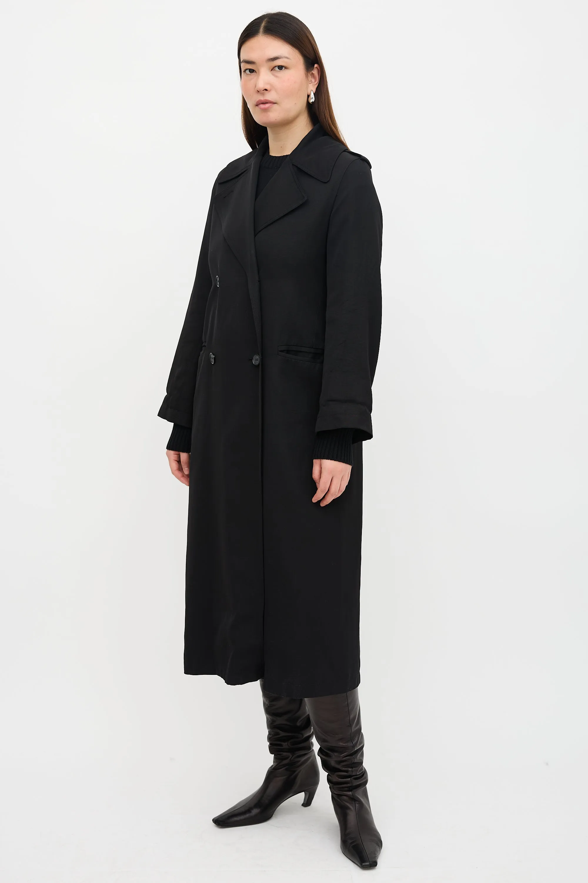 Long Fluid Summer Coat sold by VSP Consignment product image thumbnail 3