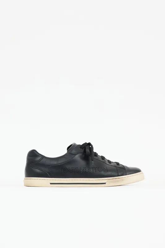 Leather & Shearling Sneaker made by Louis Vuitton