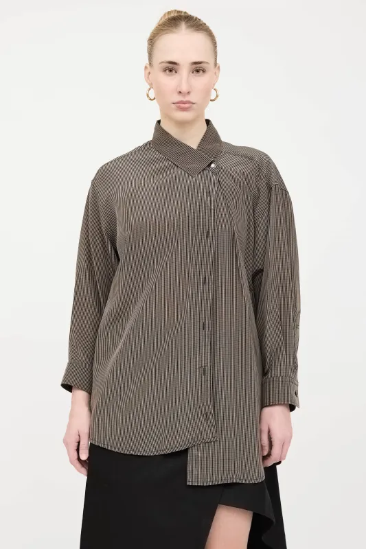Check Asymmetrical Shirt sold by VSP Consignment