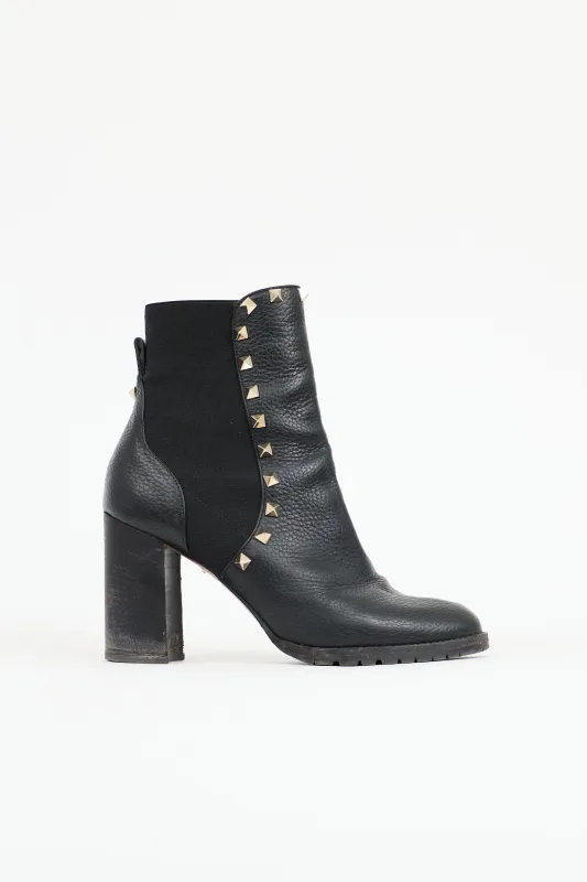 Leather Rockstud Boot sold by VSP Consignment
