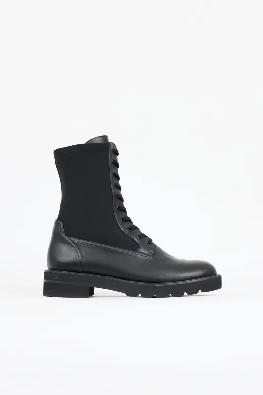 Leather Ande Combat Boot made by Stuart Weitzman