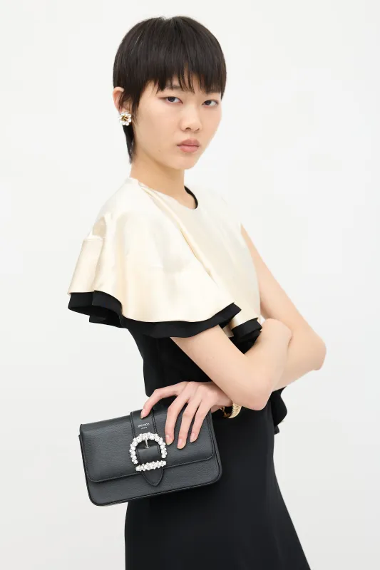 Leather Cheri Crystal Buckle Bag made by Jimmy Choo