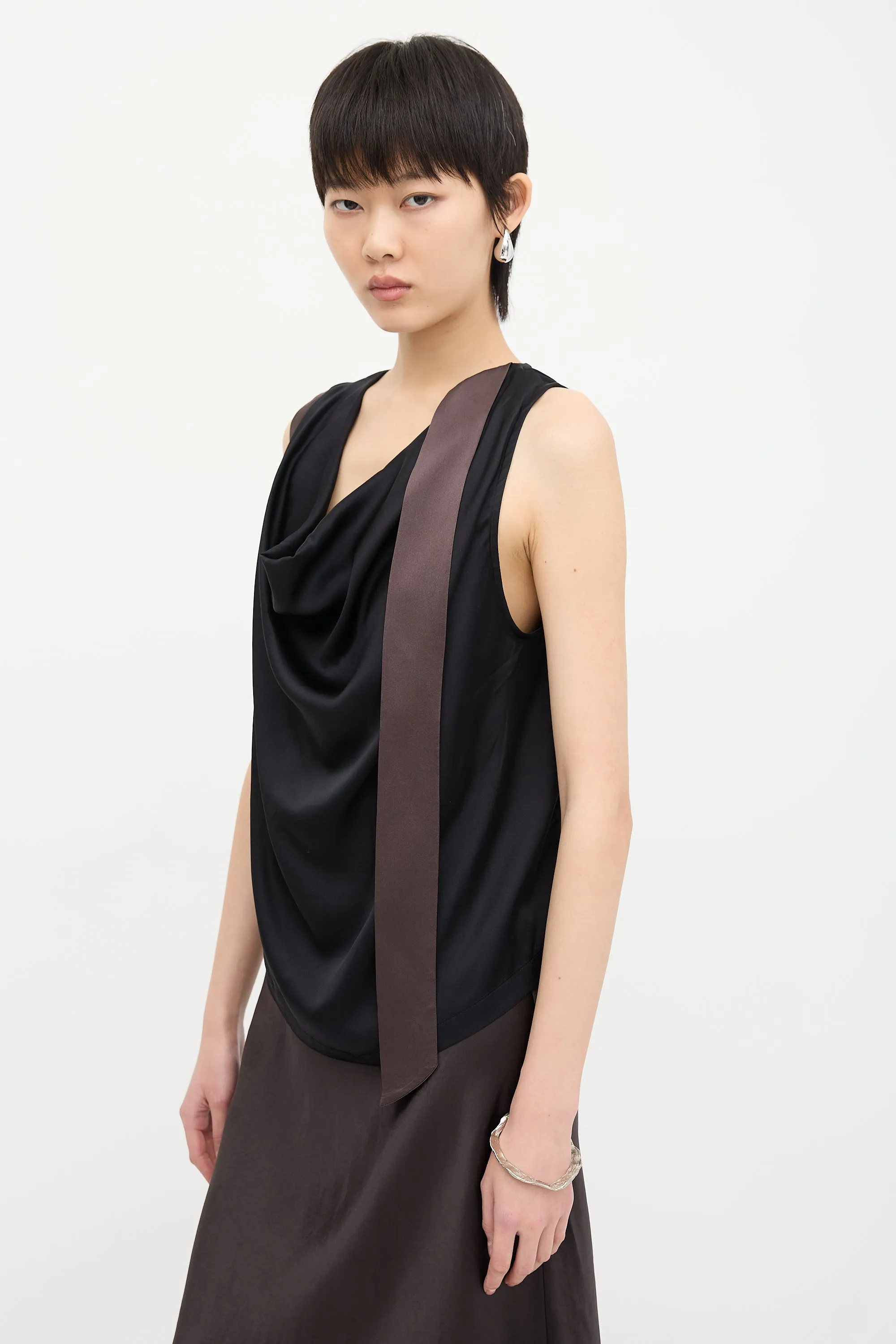 Silk Cowl Blouse sold by VSP Consignment product image thumbnail 3
