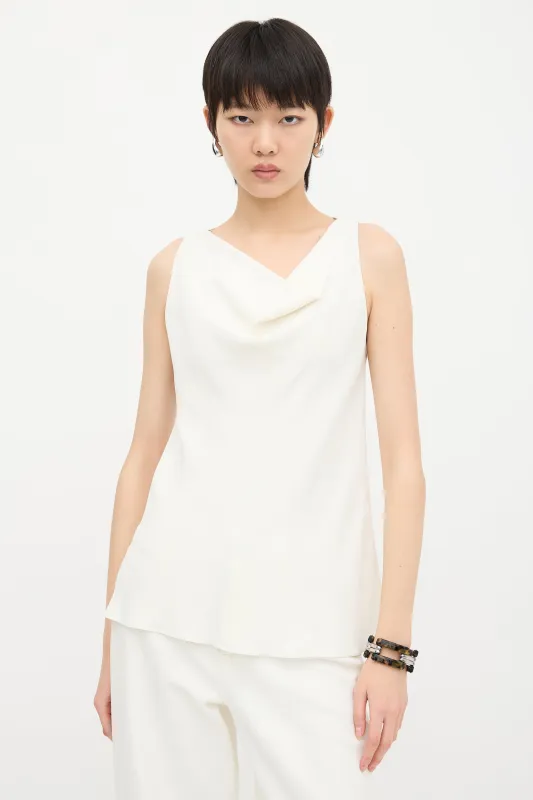 Crepe Cowl Neck Blouse made by The Row