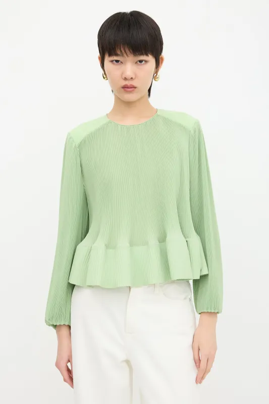 Pleated Peplum Top made by Tibi