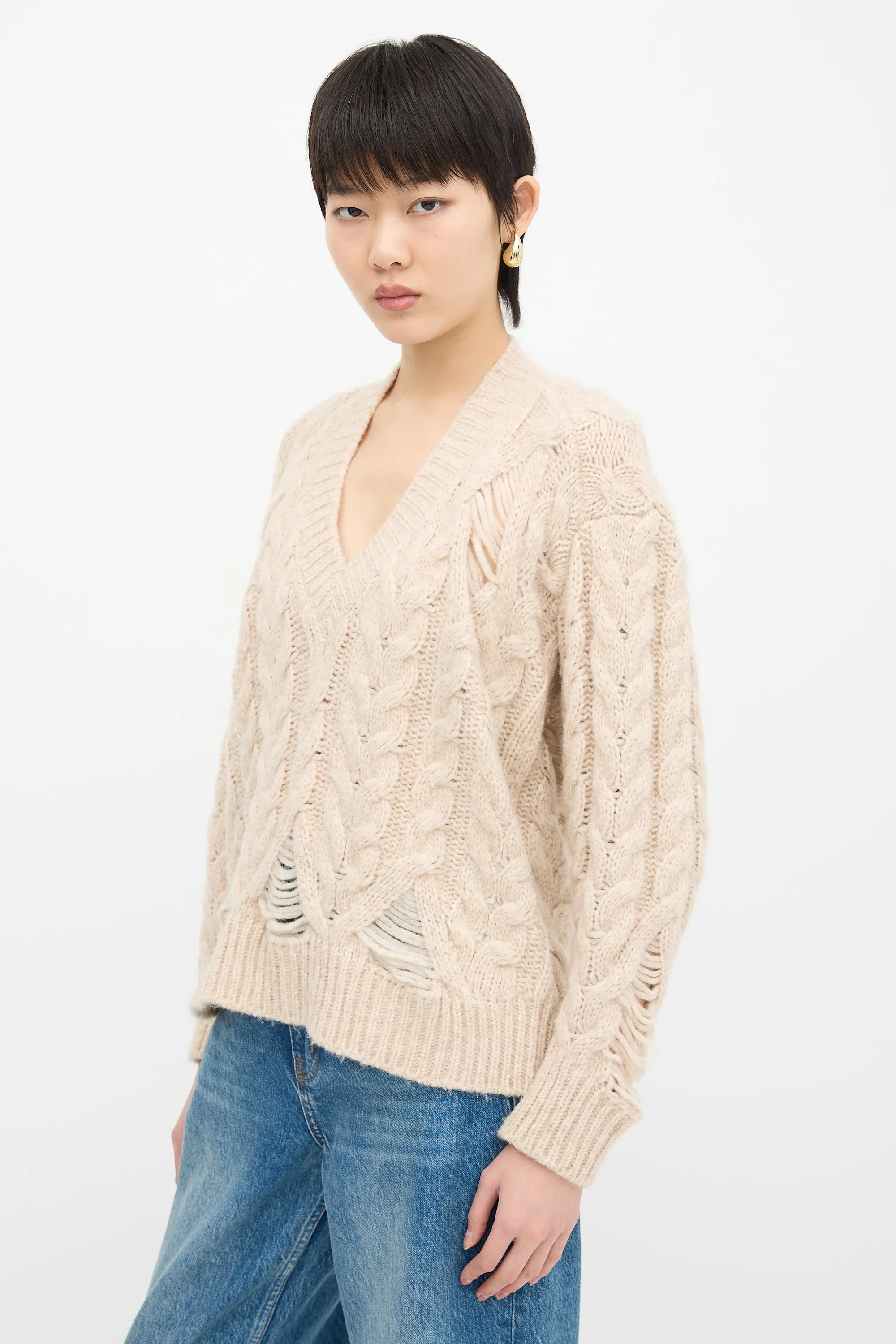 Wool Ladder Stitch Sweater sold by VSP Consignment product image thumbnail 3