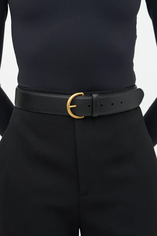 Leather D-Ring Buckle Belt sold by VSP Consignment