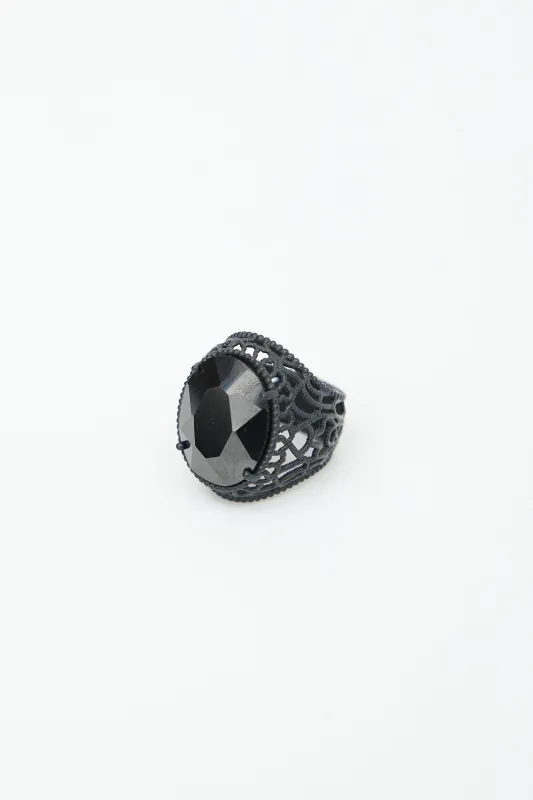 Faceted Oval Gemstone Ring made by Bottega Veneta