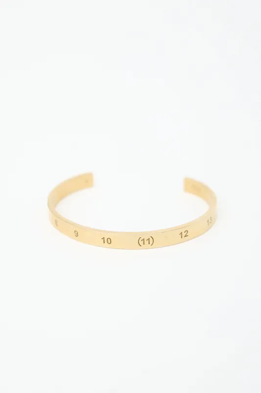 Gold Plated Numerical Cuff Bracelet made by Maison Margiela