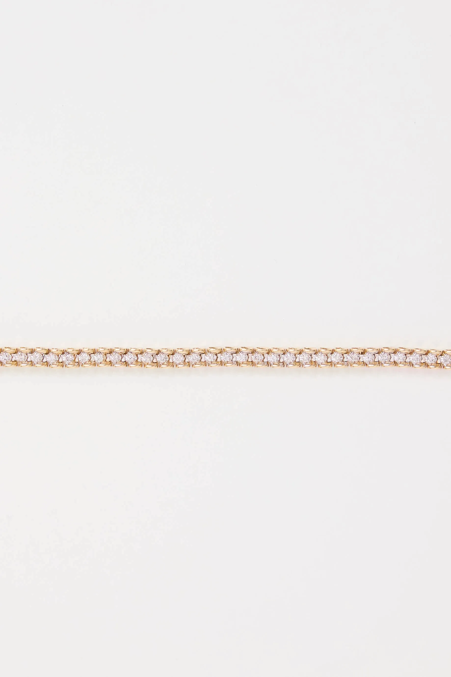 14K Yellow Gold & Diamond Tennis Bracelet sold by VSP Consignment product image thumbnail 4