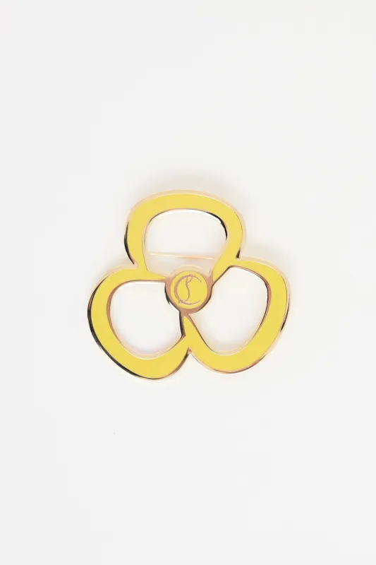 Flower Enamel Brooch sold by VSP Consignment