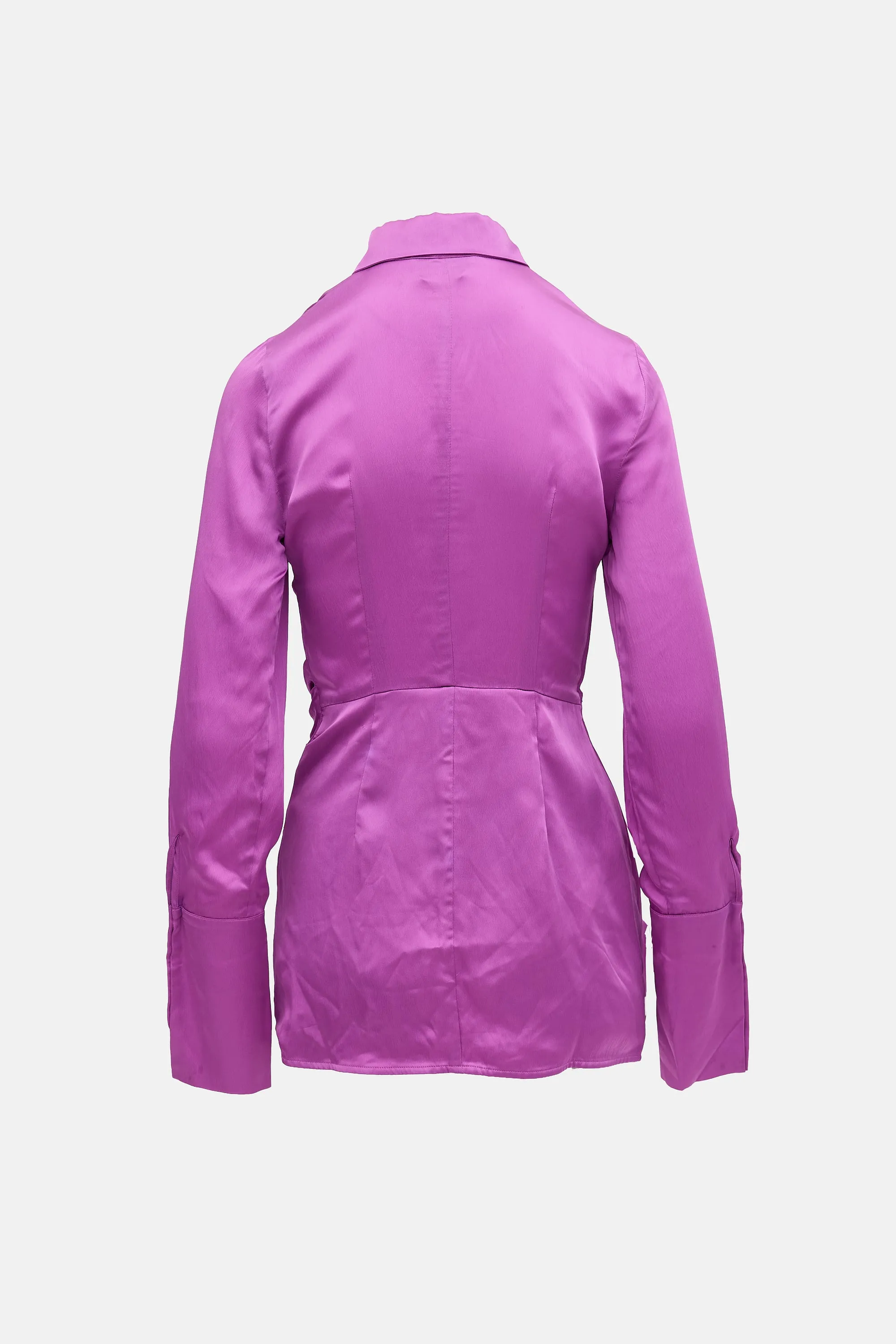 Satin Ruched Shirt Dress sold by VSP Consignment product image thumbnail 2