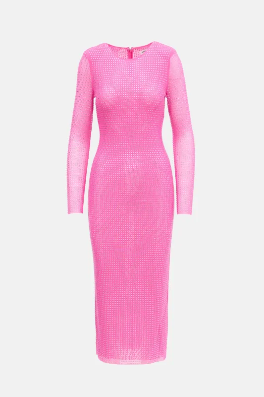 Mesh Hot Fix Embellished Dress sold by VSP Consignment