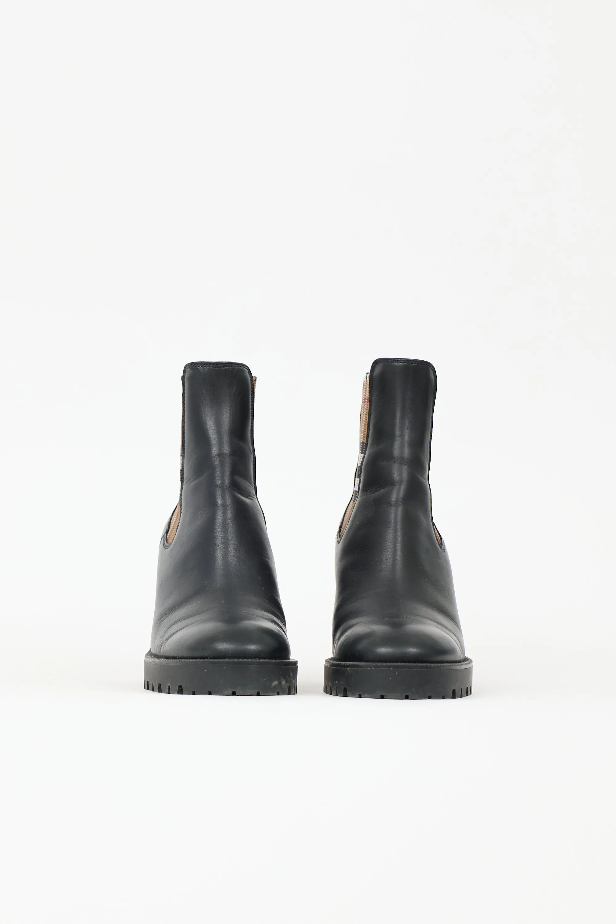 Leather Check Chelsea Boot sold by VSP Consignment product image thumbnail 3