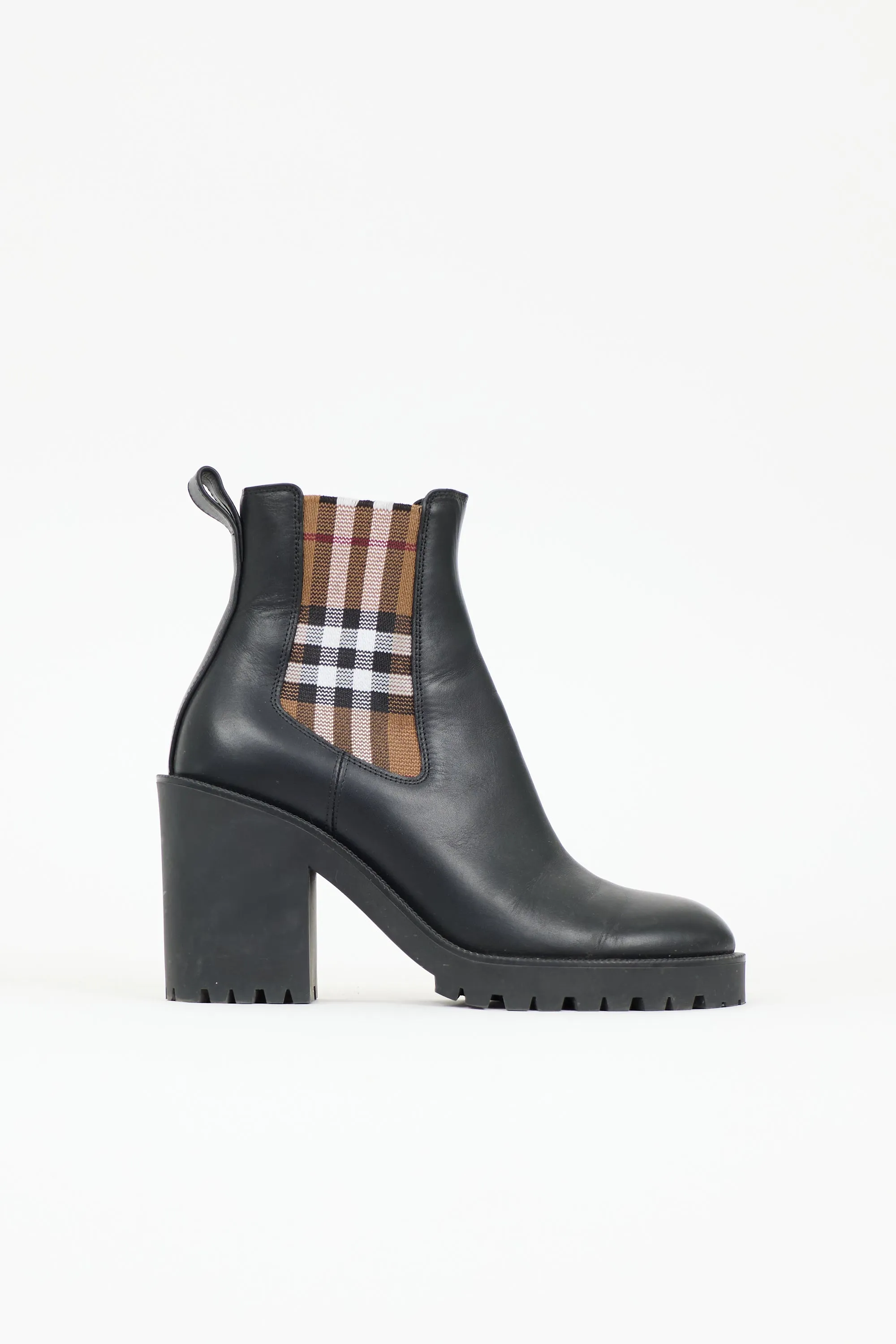 Leather Check Chelsea Boot sold by VSP Consignment