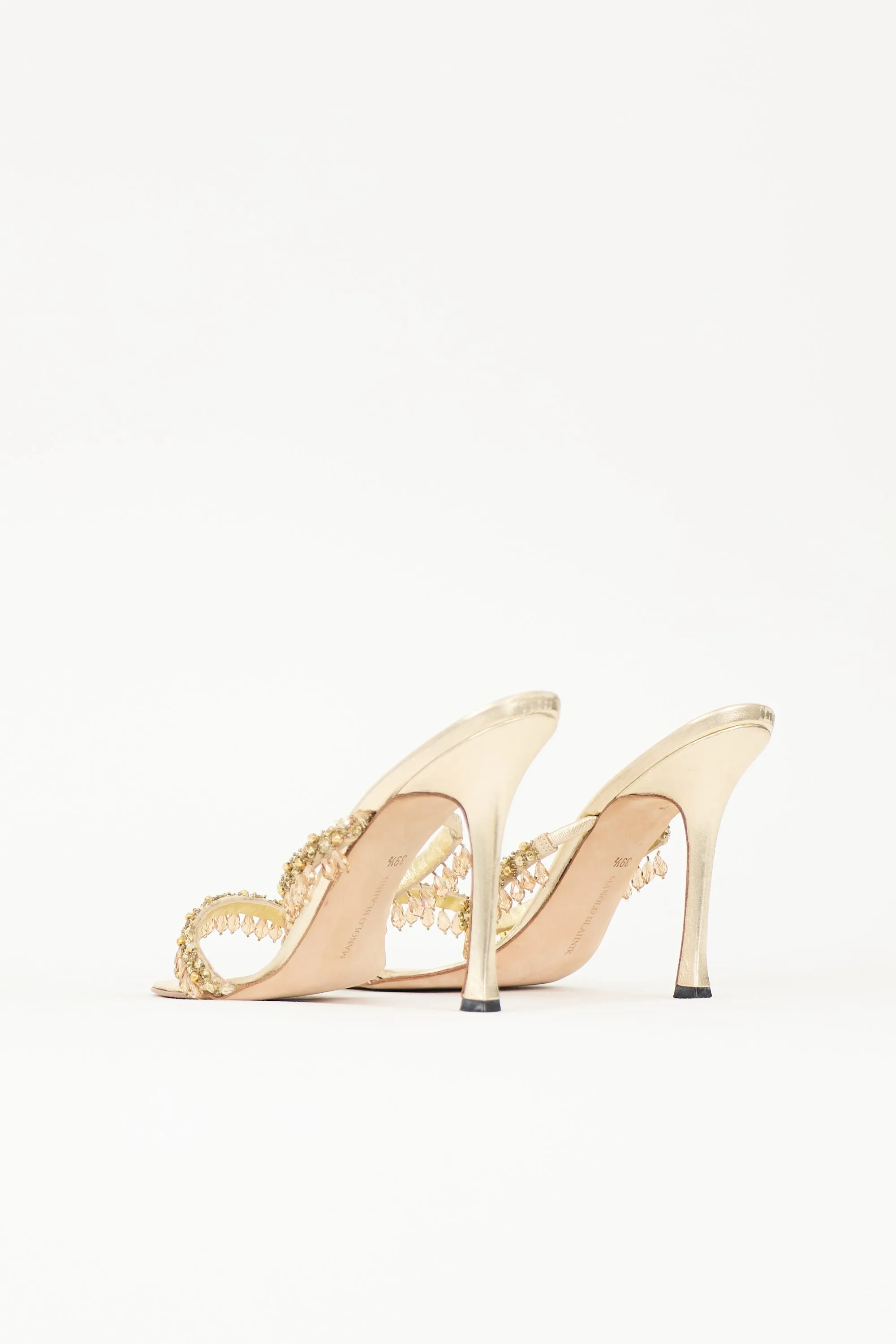 Crystal & Leather Sandal sold by VSP Consignment product image thumbnail 4