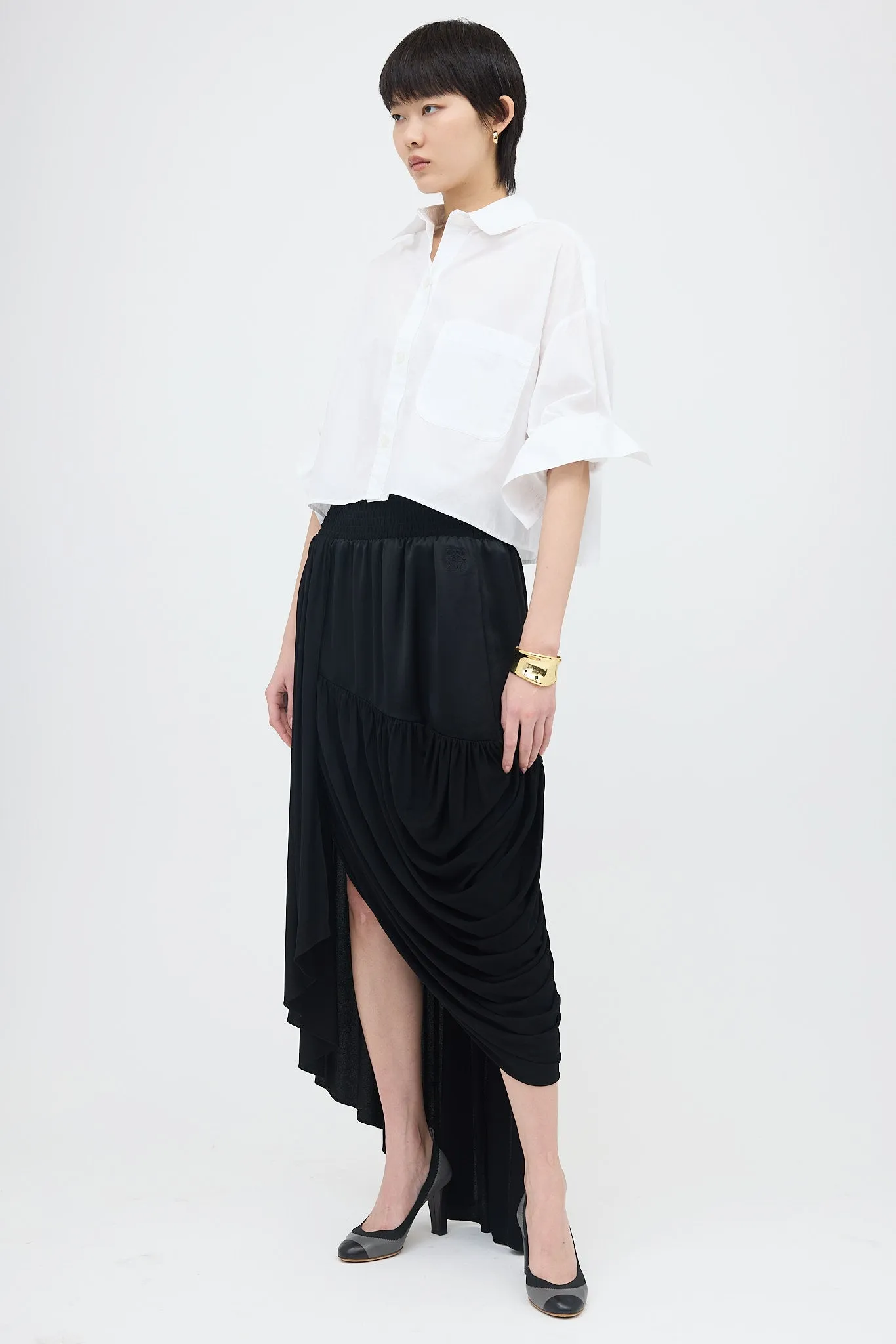 Asymmetrical Draped Skirt sold by VSP Consignment product image thumbnail 3