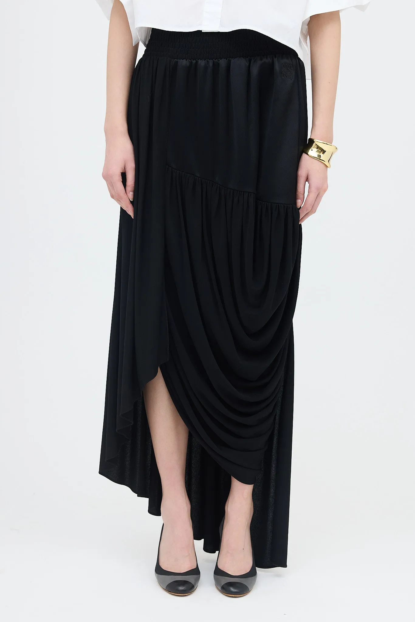 Asymmetrical Draped Skirt sold by VSP Consignment