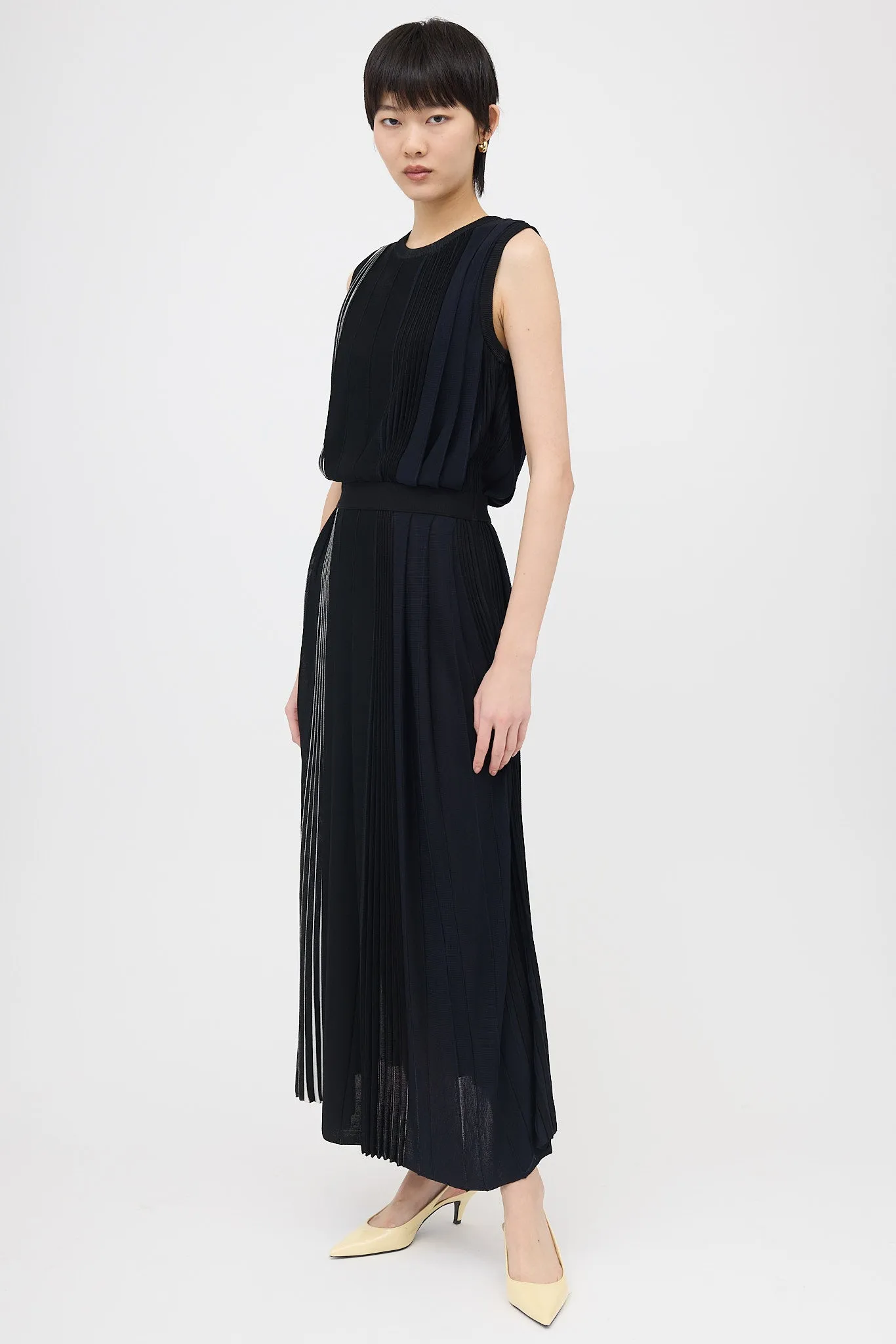 Knit Asymmetrical Pleated Dress sold by VSP Consignment product image thumbnail 3
