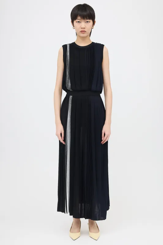 Knit Asymmetrical Pleated Dress sold by VSP Consignment