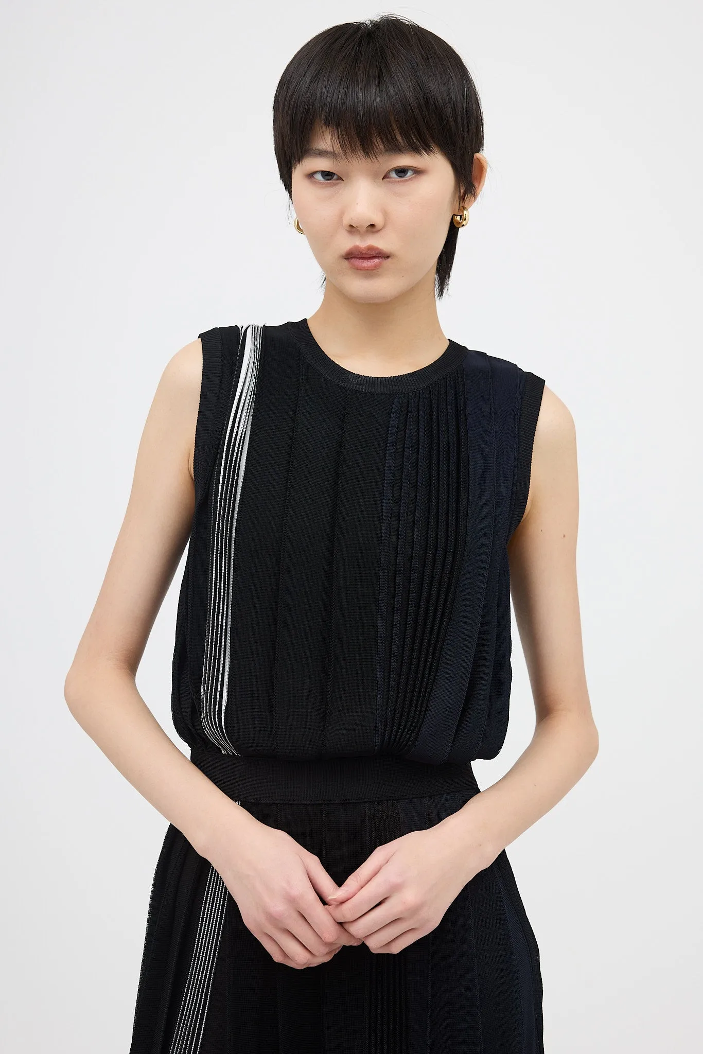 Knit Asymmetrical Pleated Dress sold by VSP Consignment product image thumbnail 2