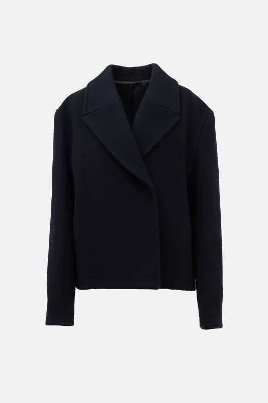 Wool Cropped Peacoat made by Toteme