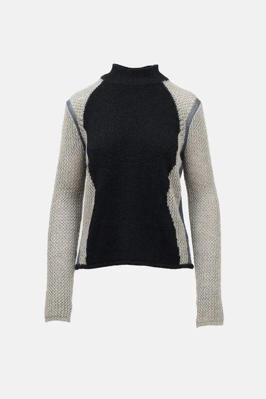 Panelled Knit Sweater made by Helmut Lang