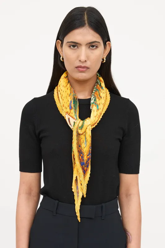 Carpe Diam Plisse Scarf made by Hermes