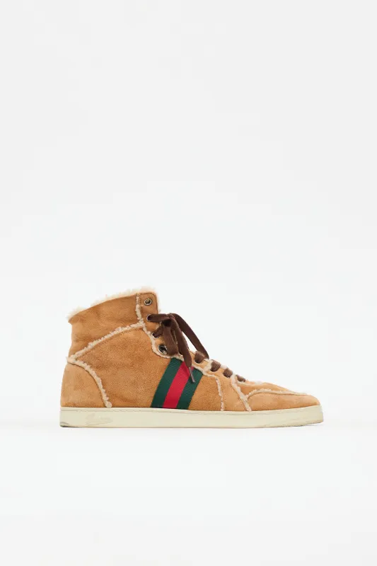 Shearling Web Hi-Top Sneaker sold by VSP Consignment