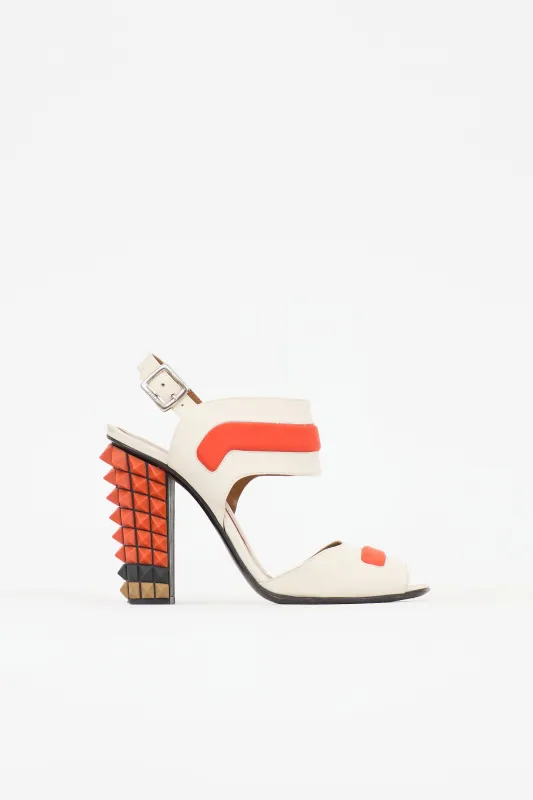 Leather Studded Polifonia Sandal made by Fendi