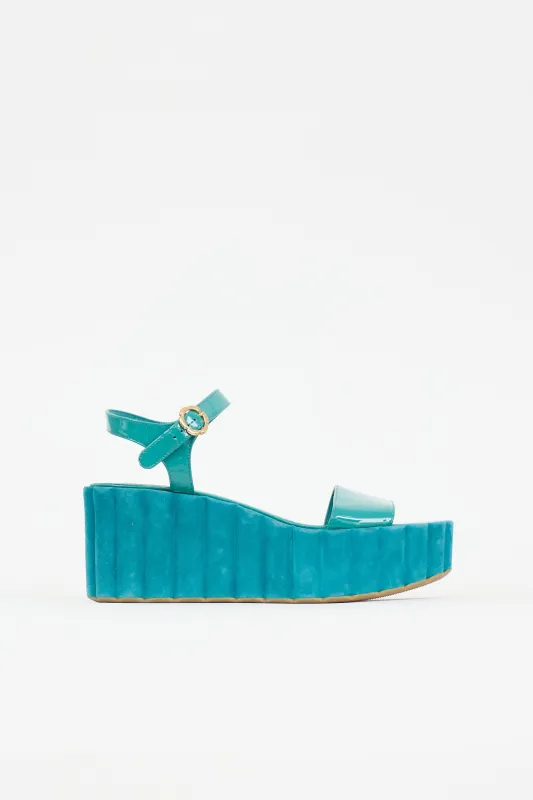 Patent & Suede Tropea Sandal made by Salvatore Ferragamo