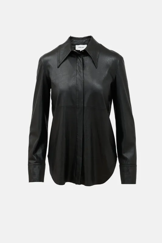 Faux Leather Naum Shirt sold by VSP Consignment