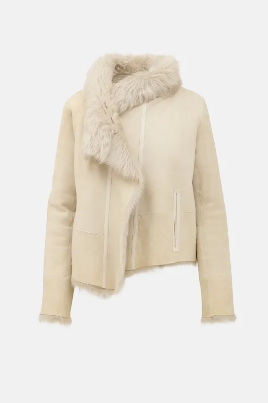 Shearling & Suede Jacket made by Yves Salomon