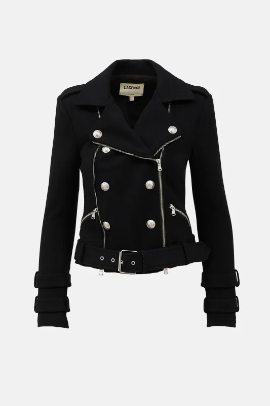 Wool Biker Jacket made by L'AGENCE