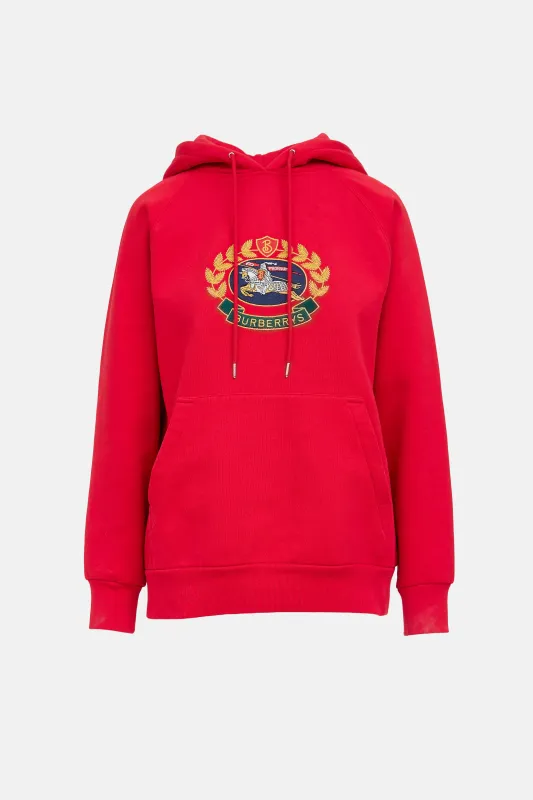 Crest Logo Hoodie made by Burberry