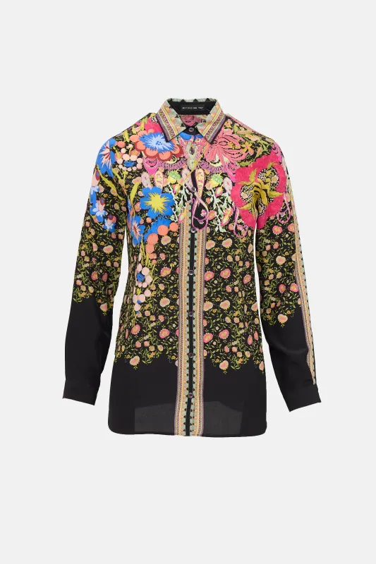 Silk Floral Button Up Shirt made by Etro