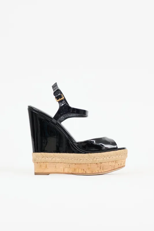 Patent Wedge Sandal sold by VSP Consignment