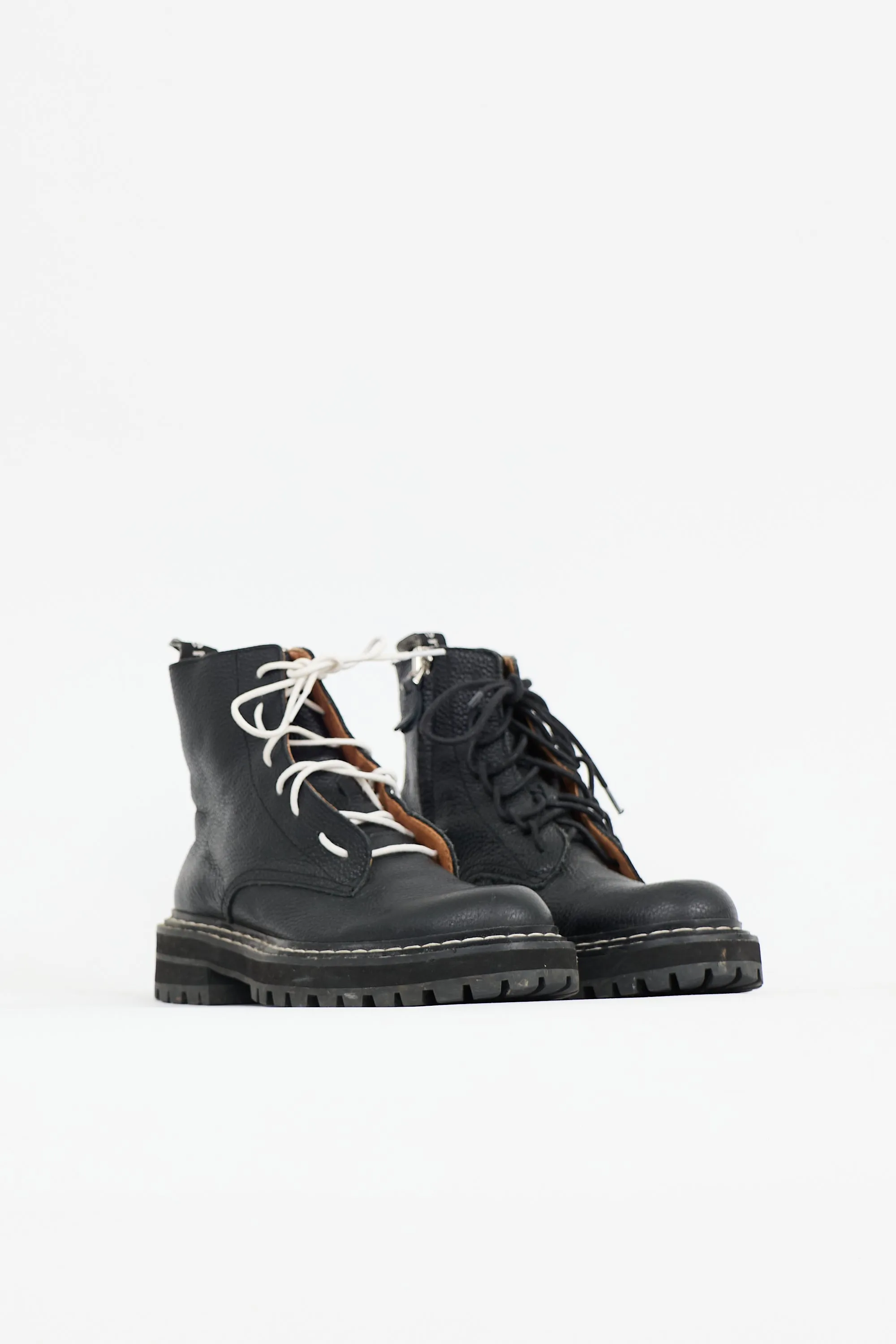 Leather Combat Boot sold by VSP Consignment product image thumbnail 2