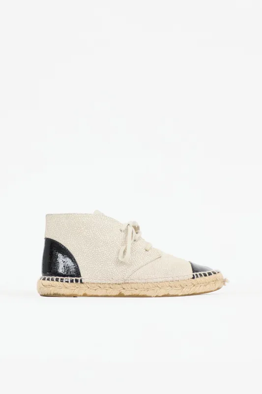 Leather Espadrille Sneaker made by Chanel