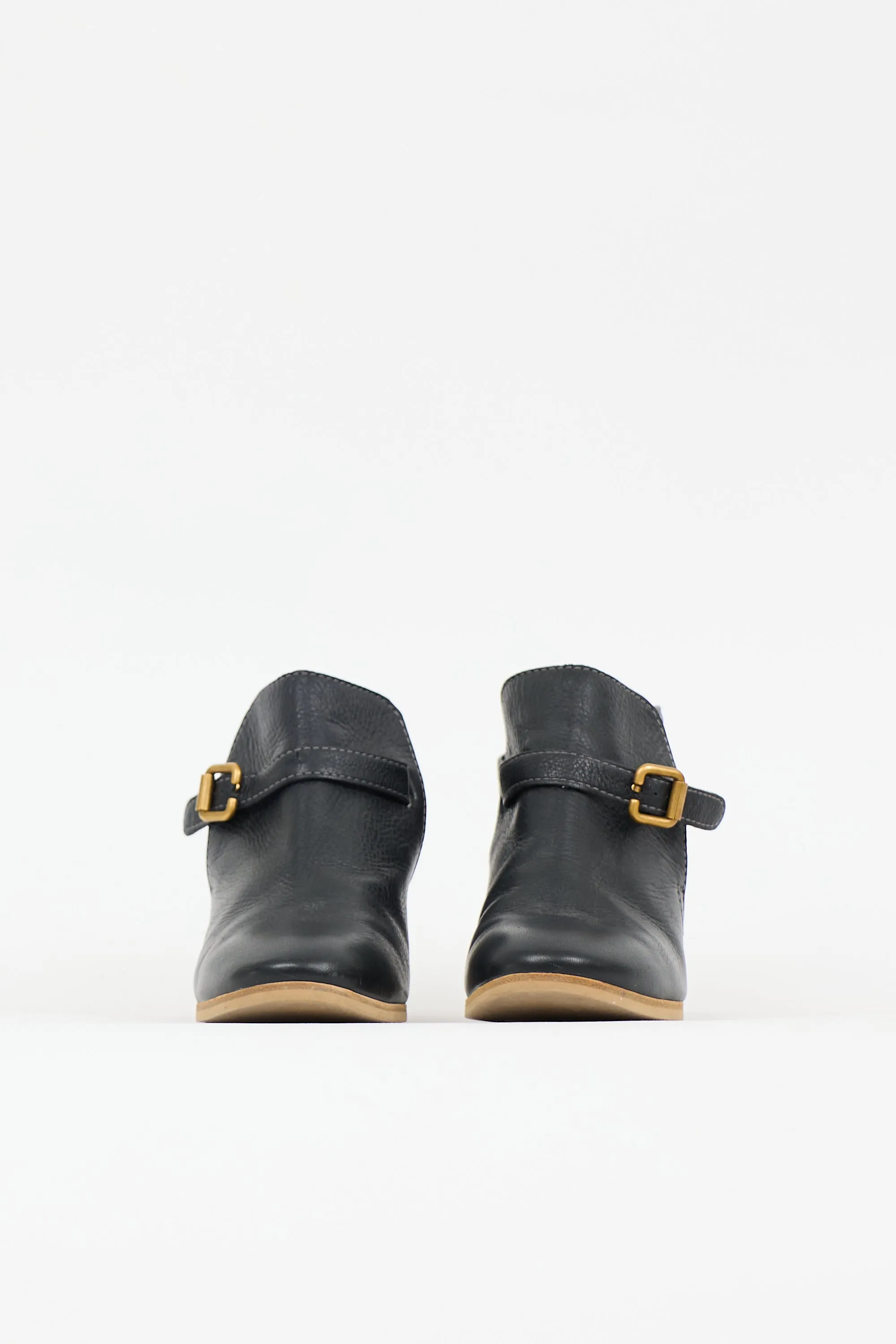 Leather Buckled Boot sold by VSP Consignment product image thumbnail 3