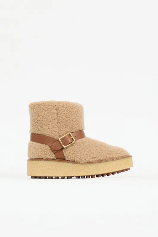 Shearling Platform Boot made by Tod's