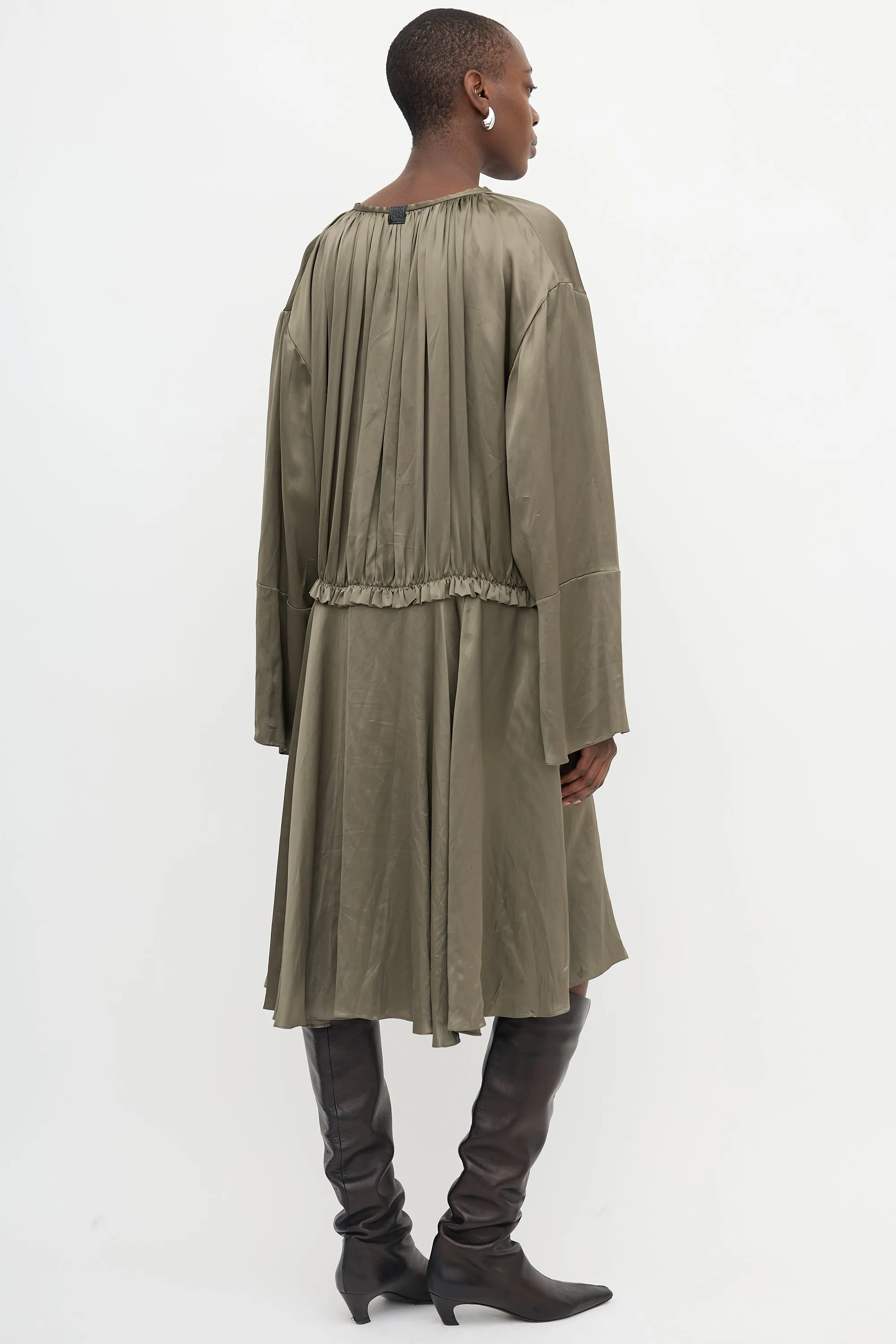 Satin Tunic Anagram Dress sold by VSP Consignment product image thumbnail 4