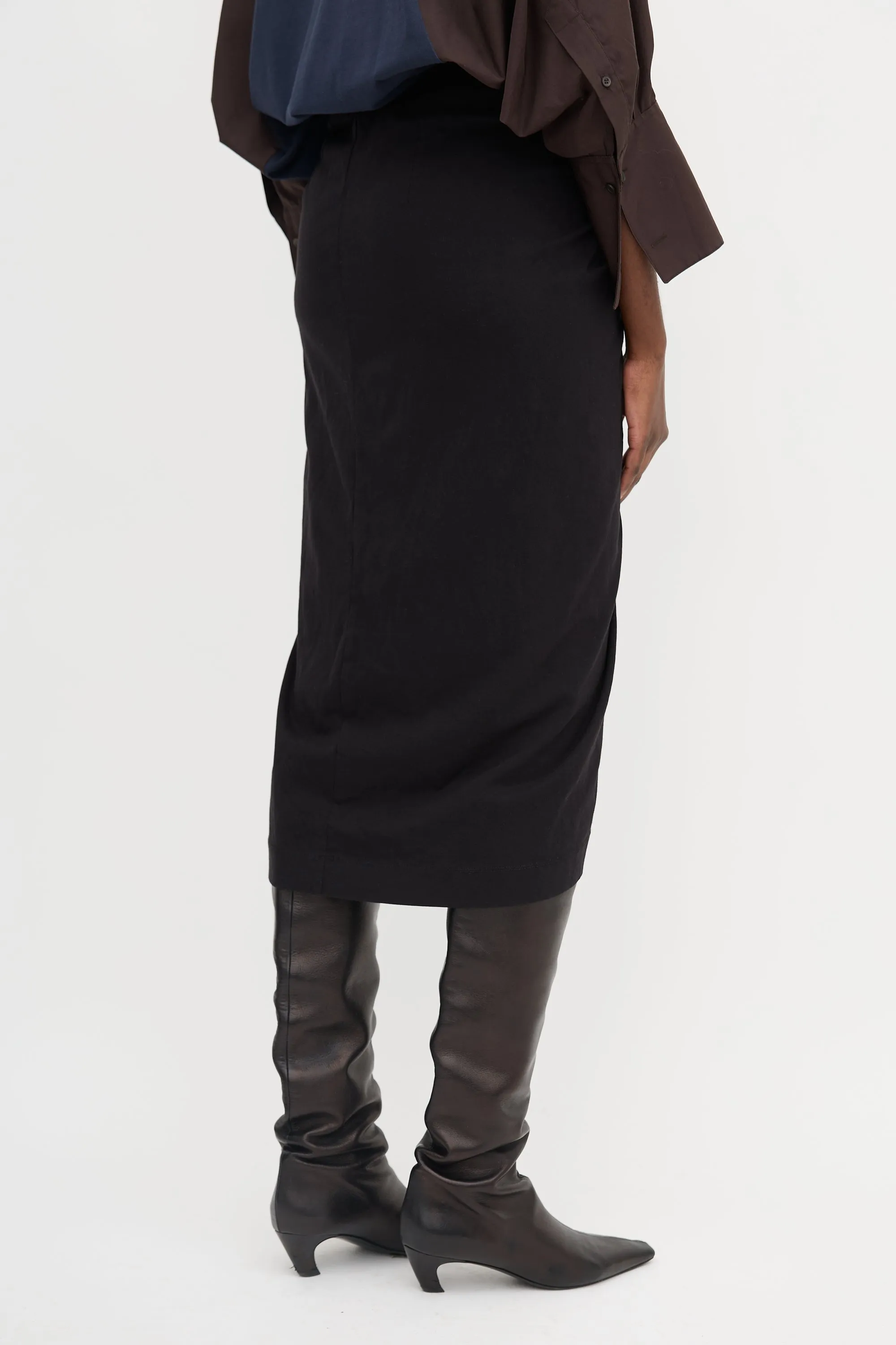 Jersey Twisted Midi Skirt sold by VSP Consignment product image thumbnail 4